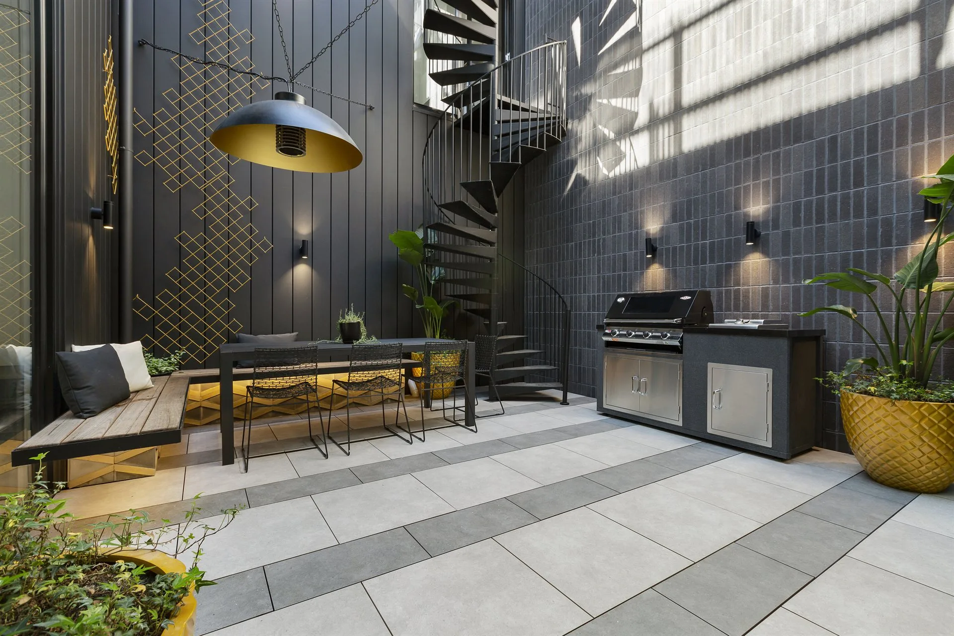 Porcelain Patio Installation specialists in action