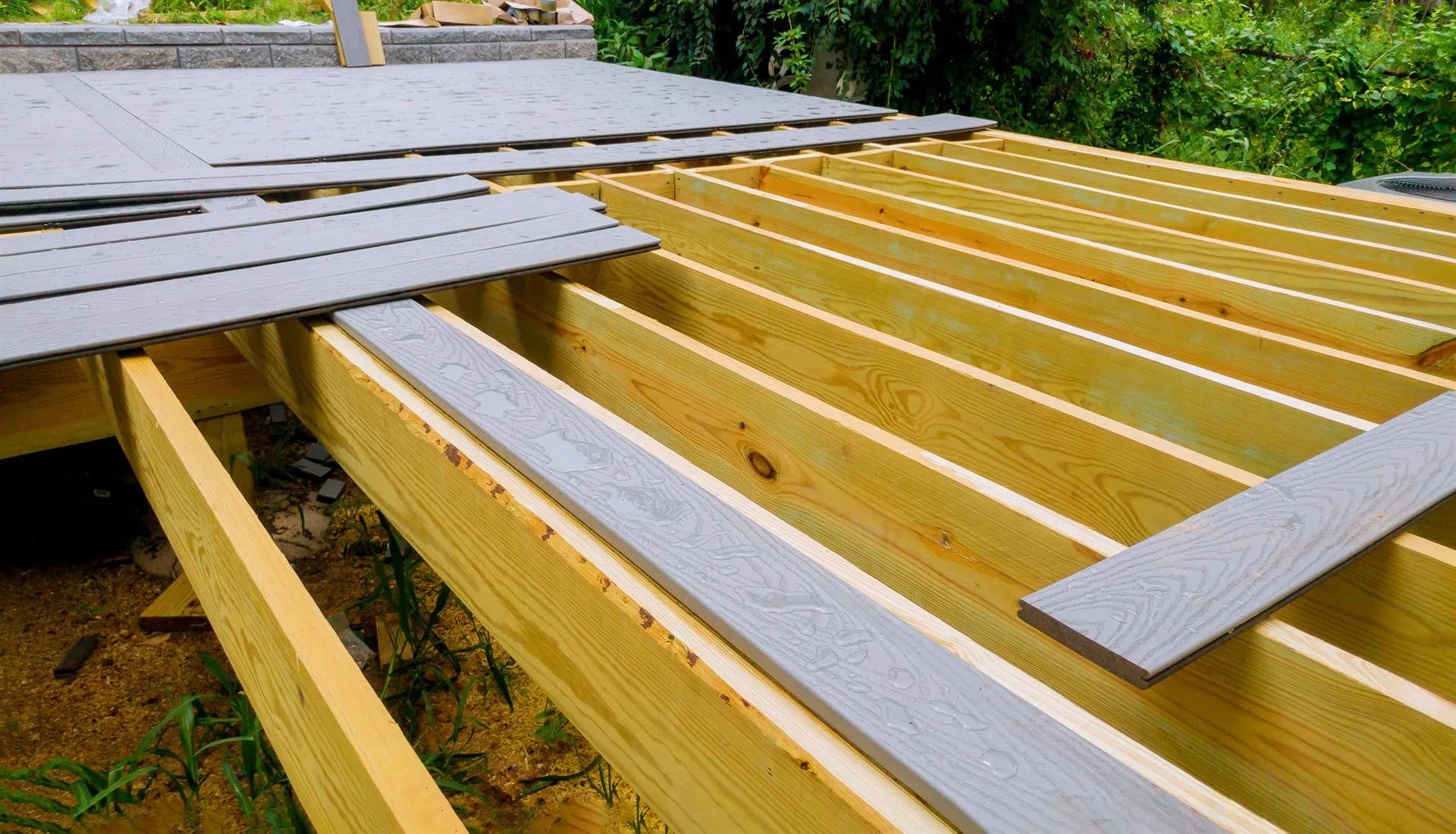 Timber Decking Construction specialists in action